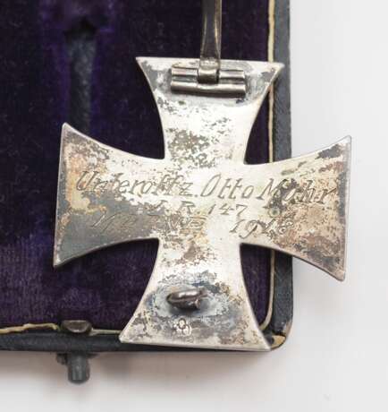 Preussen: Eisernes Kreuz, 1914, 1. Klasse, im Etui - graviert Unteroffizier Infanterie-Regiment 147. - Foto 1