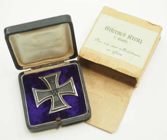 Preussen: Eisernes Kreuz, 1914, 1. Klasse, im Etui mit Überkarton - S-W. - фото 1