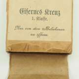 Preussen: Eisernes Kreuz, 1914, 1. Klasse, im Etui mit Überkarton - S-W. - фото 3