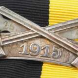 Sachsen Coburg Gotha: Ovale silberne Herzog Carl Eduard-Medaille, mit Schwertern und Datumsband 26.6.1915. - фото 3