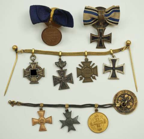 Deutsches Reich: Miniaturenkette / Knopflochdekoration - 4 Exemplare. - photo 1