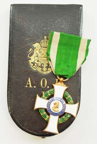 Familie von Werder: Sachsen: Albrechtsorden, 2. Modell (1876-1918), Ritterkreuz 1. Klasse, im Etui. - photo 1