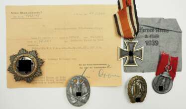Nachlass des Oberleutnant d.R. und Träger des Deutschen Kreuzes in Gold R.P., Adjutant der Panzerjäger Abteilung 227.