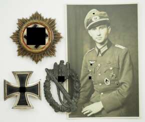 Nachlass eines Oberleutnants der Infanterie und Träger des Deutschen Kreuz in Gold.