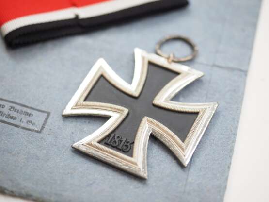 Eisernes Kreuz, 1939, 2. Klasse, in Verleihungstüte - Gustav Brehmer, Markneukirchen. - photo 3