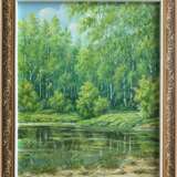 Картина № 217 1 масло на двп Oil paint Social realism Summer landscape 2022 - photo 2