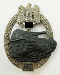 Panzerkampfabzeichen, Silber, mit Einsatzzahl 25 - JFS.