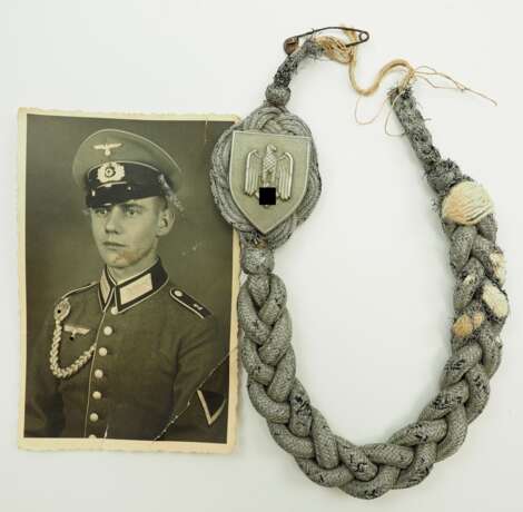 Wehrmacht: Schützenschnur, 1. Modell, für Gewehrschützen, 1. Stufe. - photo 1