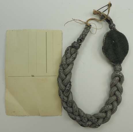 Wehrmacht: Schützenschnur, 1. Modell, für Gewehrschützen, 1. Stufe. - photo 2