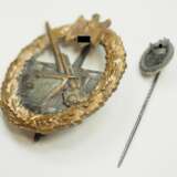 Kriegsabzeichen der Marine-Artillerie, mit Miniatur. - photo 2
