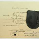 Krimschild mit Besitzzeugnis für einen Kanonier der Heeres-Küsten-Batterie 743. - photo 3