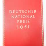 DDR: Deutscher Nationalpreis 1951, 1. Klasse, im Etui, mit Urkunde für Dr. Georg Bilkenroth - Kollektiv Braunkohlenkoks. - фото 8