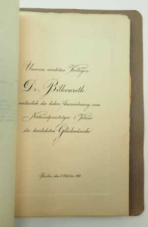 DDR: Deutscher Nationalpreis 1951, 1. Klasse, im Etui, mit Urkunde für Dr. Georg Bilkenroth - Kollektiv Braunkohlenkoks. - фото 11