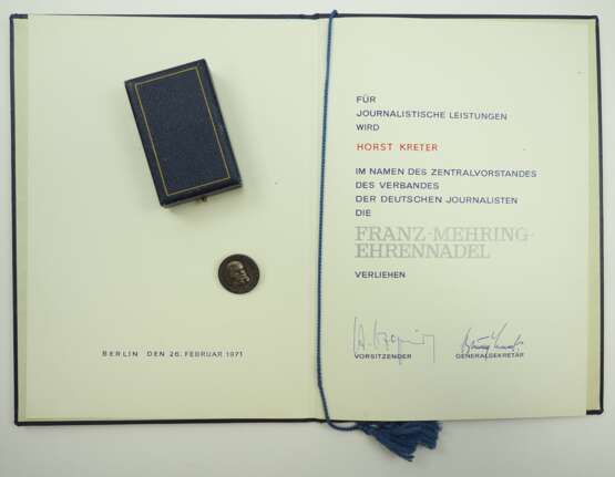 DDR: Nachlass des Chefredakteur der "National-Zeitung" und Abgeordneter der Volkskammer Horst Kreter. - фото 13