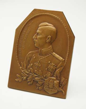 Bulgarien: Bronze Aufsteller-Plakette auf Zar Boris III. - photo 1