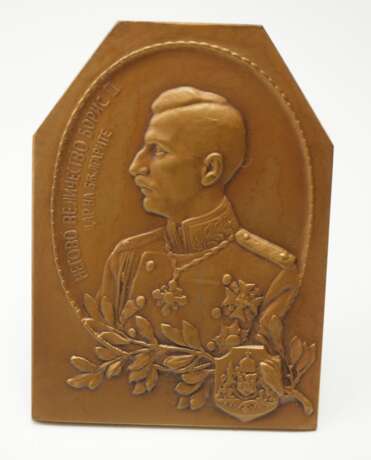 Bulgarien: Bronze Aufsteller-Plakette auf Zar Boris III. - photo 2