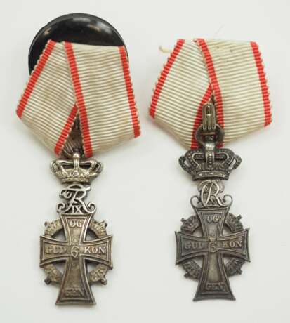 Dänemark: Dannebrog Orden, Frederik VIII. (1906-1912) und Christian X. (1912-1947), Dannebrog-Männer Kreuz Miniatur. - photo 1