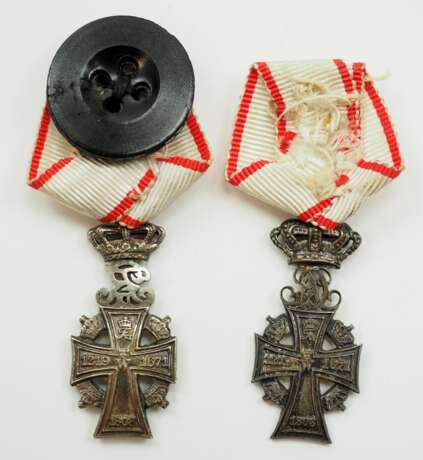 Dänemark: Dannebrog Orden, Frederik VIII. (1906-1912) und Christian X. (1912-1947), Dannebrog-Männer Kreuz Miniatur. - photo 3