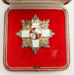 Spanien: Militär-Verdienstorden, 10. Modell (1938-1975), weiße Abteilung, Bruststern. 