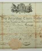 Dokumente. Frankfurt: Militär Abschied eines Sergeanten - 1824.
