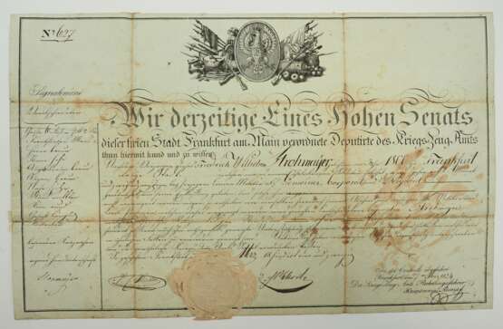 Frankfurt: Militär Abschied eines Sergeanten - 1824. - photo 1