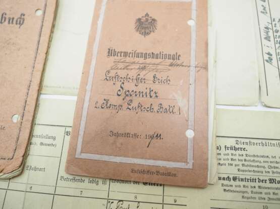 Deutsches Reich: Ausweis-Nachlass eines Vizefeldwebel der 2. Komp. Luftschiffer Bataillon 1. - фото 2