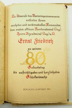 Kaiserliche Marine: Urkunden- und Dokumentennachlass des Vizeadmiral des Marineingenieurswesens Ernst Friedrich. - photo 3