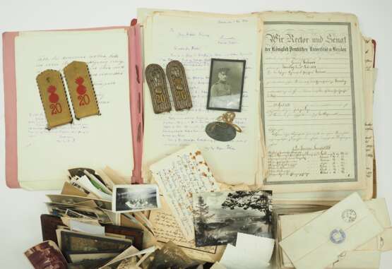 Urkundennachlass eines Dr. Ing. und Hauptmann des Pionier Brückenbaubatl. 560. - photo 3