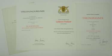 Baden-Württemberg: Verleihungsurkunden Lot.