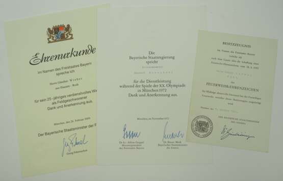 Bayern: Verleihungsurkunden Lot. - photo 1