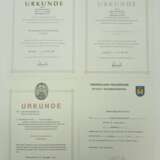 Nordrhein-Westfalen: Feuerwehrleistungsabzeichen Urkundensatz Gold, Silber und Bronze. - photo 1