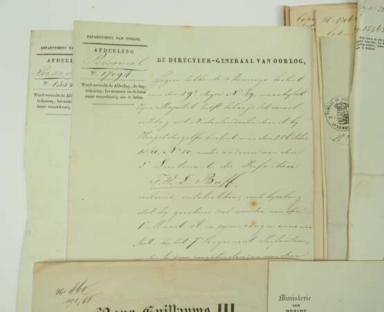 Niederlande: Urkunden und Dokumenten Nachlass eines Majors - um 1850. - photo 4