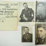 Lot Porträtfotos / Autographen Ritterkreuzträger - 5 Exemplare. - Foto 2