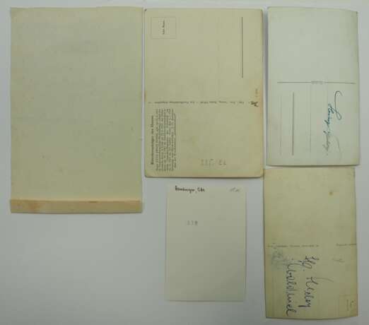 Lot Porträtfotos / Autographen Ritterkreuzträger - 5 Exemplare. - Foto 1