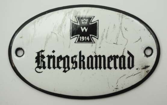 Deutsches Reich: Ehrenplakette "Kriegskamerad" (Pferd) für die Trense. - Foto 1