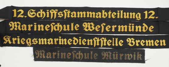 Kriegsmarine: Mützenbänder - 4 Exemplare. - photo 1