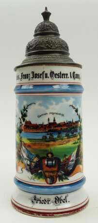 Bayern: Reservistenkrug für einen Angehörigen des 13. Inf. Rgt. "Kaiser Franz Joseph v. Österreich", 12. Comp. - Ingolstadt 1898/1900. - photo 1