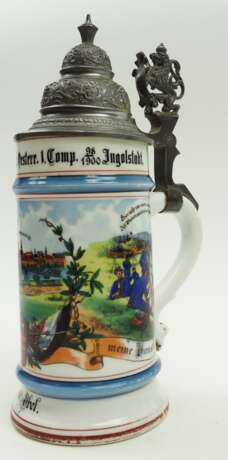 Bayern: Reservistenkrug für einen Angehörigen des 13. Inf. Rgt. "Kaiser Franz Joseph v. Österreich", 12. Comp. - Ingolstadt 1898/1900. - photo 2
