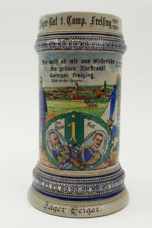 Bayern: Reservistenkrug eines Jägers im Königlich Bayerischen 1. Jägerbataillon „König“ - Freising 1907/09. - photo 1