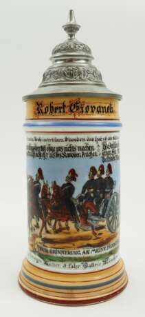 Bayern: Reservistenkrug eines Reservisten im Königlich Bayerischen 3. Feld-Artillerie-Regiment Königin Mutter - München 1895/97. - photo 1