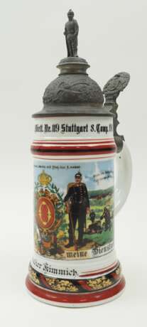 Württemberg: Reservistenkrug eines Grenadiers der 8. Comp. Grenadier-Regiment „Königin Olga“ (1. Württembergisches) Nr. 119 - Stuttgart 1903/05. - photo 2