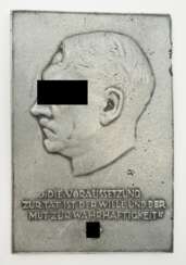 Adolf Hitler Eisenguss Plakette - Trumpf.