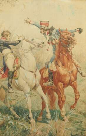 Frankreich: von Myrbach-Rheinfeld, Felician: Französischer Husar im Kampf. - photo 1