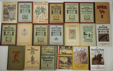 Württemberg: Regimentsgeschichten Sammlung - 20 Exemplare.