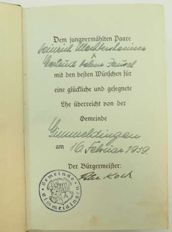 Hitler, Adolf: Mein Kampf - Hochzeitsausgabe Gemeinde Gimmeldingen. - photo 2