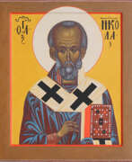 Aleksey Sivolozhskiy (b. 1988). Icon Nicholas the Wonderworker (Икона Николай Чудотворец)