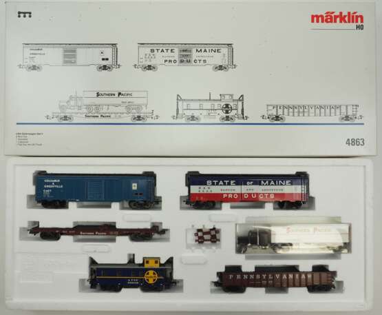 Märklin: HO 4862 USA Güterwagen Set II. - photo 1
