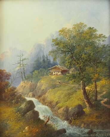 Bachmann, Minna (1860-1887): Bauernhaus in den Bergen. - Foto 1