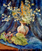 Anelia Kuzmenko (b. 1963). Сухоцветы с виноградом
