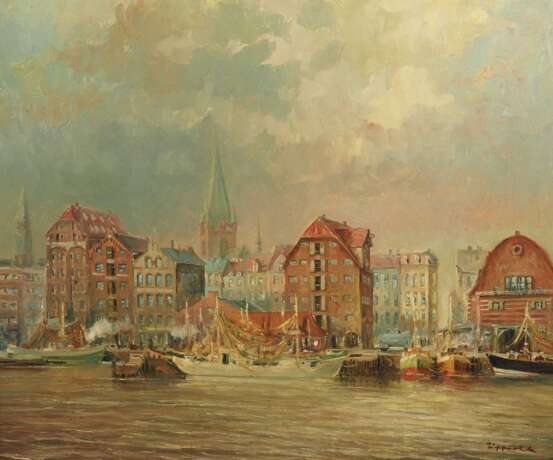 Zipperer: Kiel vom Hafen aus. - Foto 1